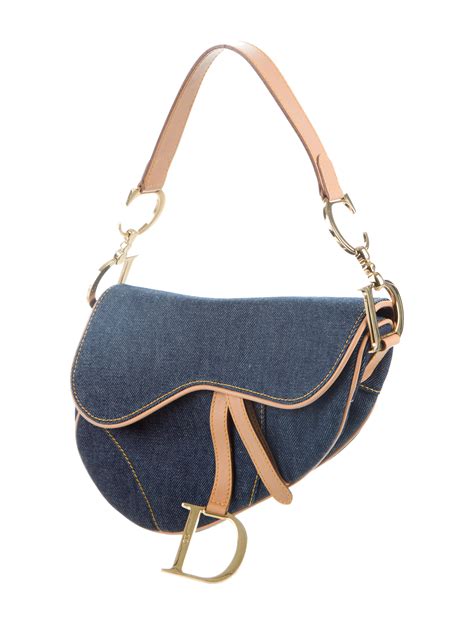 brown christian dior saddle bag|Christian Dior denim saddle bag.